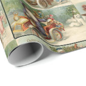 ヴィンテージサンタクリスマス ラッピングペーパー (ロールコーナー)