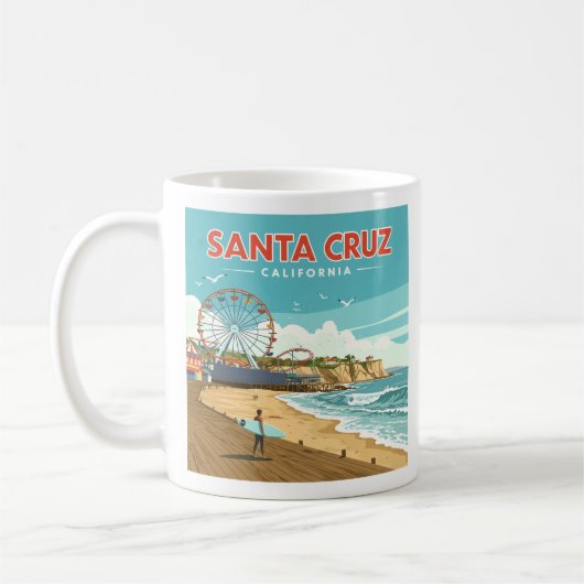 ヴィンテージサンタクルーズカリフォルニア コーヒーマグカップ (左)