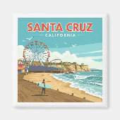 ヴィンテージサンタクルーズカリフォルニア マグネット (正面)