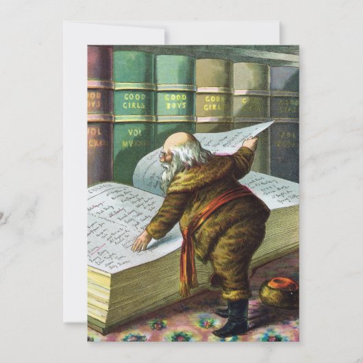 ヴィンテージサンタクロースいけなニースパーティの招待状 招待状 (正面)