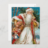 ヴィンテージサンタクロースおもちゃ葉書 シーズンポストカード (正面/裏面)