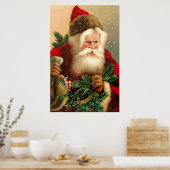 ヴィンテージサンタクロースおもちゃ2 ポスター (キッチン)