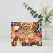 ヴィンテージサンタクロースお茶 シーズンポストカード (スタンド正面)