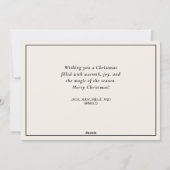 ヴィンテージサンタクロースかわいい子犬メリークリスマス シーズンカード (裏面)