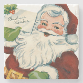 ヴィンテージサンタクロースがクリスマスの願いを叶える ストーンコースター