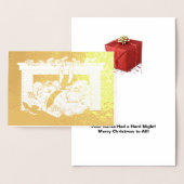 ヴィンテージサンタクロースが煙突から落ちた、ZSSPG 箔カード (ディスプレー)