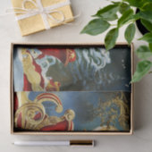 ヴィンテージサンタクロースそり、満月、星 薄葉紙 (ギフト)