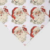 ヴィンテージサンタクロースとキャンディーケイン。 薄葉紙 (詳細)