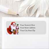 ヴィンテージサンタクロースとクリスマストイズ ラベル (インサイチュ)