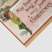 ヴィンテージサンタクロースとトナカイと子供 薄葉紙 (詳細)