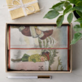 ヴィンテージサンタクロースとトナカイと子供 薄葉紙 (ギフト)