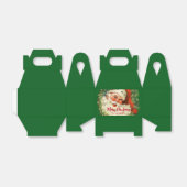 ヴィンテージサンタクロースとパインリースクリスマス フェイバーボックス (折り畳みなし)