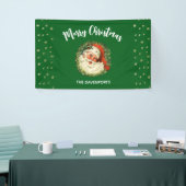 ヴィンテージサンタクロースとパインリースクリスマス 横断幕 (トレードショー)