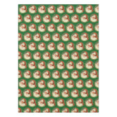 ヴィンテージサンタクロースとパインリース柄 テーブルクロス (正面)