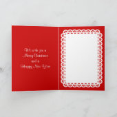 ヴィンテージサンタクロースと砂糖菓子クリスマス シーズンカード (内部)