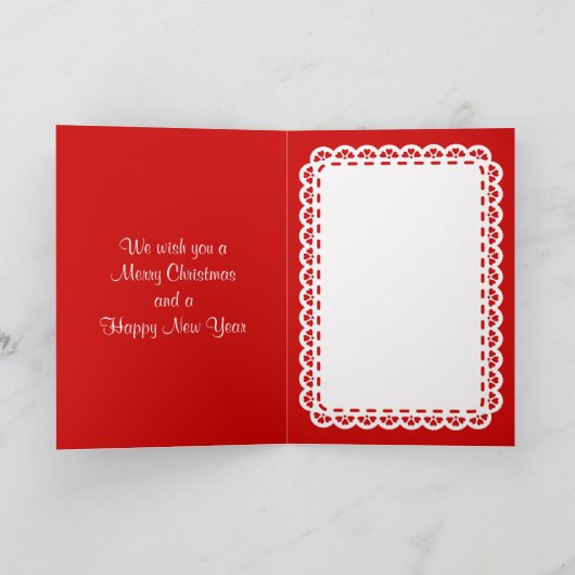 ヴィンテージサンタクロースと砂糖菓子クリスマス シーズンカード (内部)