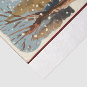 ヴィンテージサンタクロースと雪だるまクリスマス 薄葉紙 (詳細)