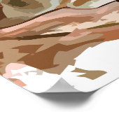 ヴィンテージサンタクロースのおもちゃつき ポスター (角)