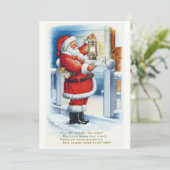 ヴィンテージサンタクロースのクリスマスの挨拶 シーズンカード (スタンド正面)