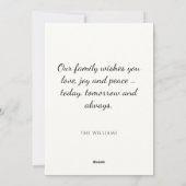 ヴィンテージサンタクロースのクリスマスの挨拶 シーズンカード (裏面)