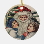ヴィンテージサンタクロースのクリスマスオーナメント セラミックオーナメント (正面)