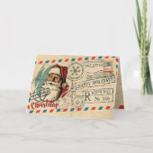 ヴィンテージサンタクロースのクリスマスカード カード (正面)