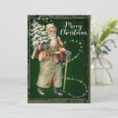 ヴィンテージサンタクロースのクリスマスカード シーズンカード (スタンド正面)