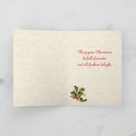 ヴィンテージサンタクロースのクリスマスカード シーズンカード (内部)