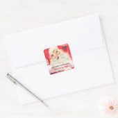 ヴィンテージサンタクロースのクリスマスギフトタグ スクエアシール (封筒)