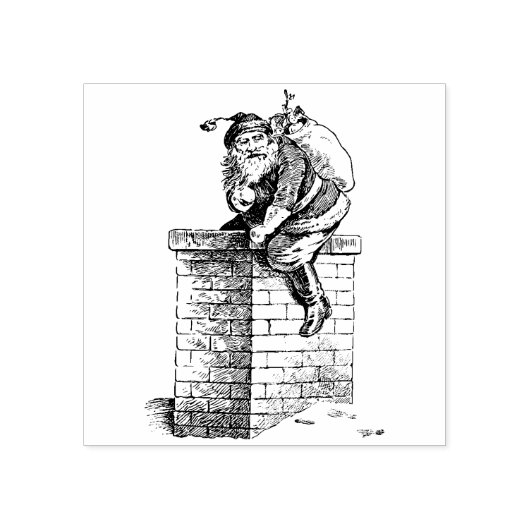 ヴィンテージサンタクロースのクリスマススタンプ ラバースタンプ (インプリント)