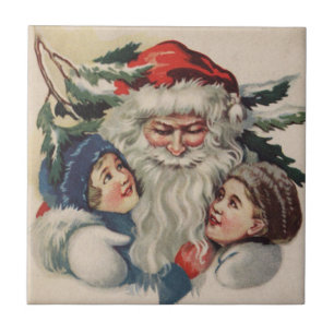 ヴィンテージサンタクロースのクリスマスタイル タイル