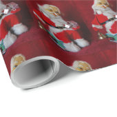 ヴィンテージサンタクロースのクリスマストイ ラッピングペーパー (ロールコーナー)