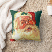 ヴィンテージサンタクロースのクリスマスピロー クッション (ブランケット)