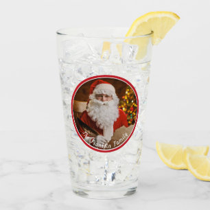 ヴィンテージサンタクロースのクリスマスホリデーズパーソナライズ タンブラーグラス