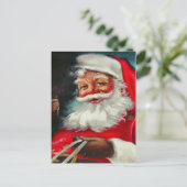 ヴィンテージサンタクロースのクリスマスポストカード ポストカード (スタンド正面)