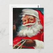 ヴィンテージサンタクロースのクリスマスポストカード ポストカード (正面/裏面)