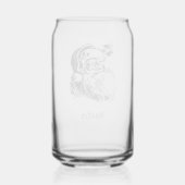 ヴィンテージサンタクロースのクリスマスミルク ガラス缶 (裏面)