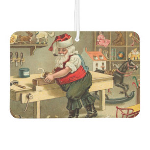 ヴィンテージサンタクロースのクリスマスワークショップ カーエアーフレッシュナー