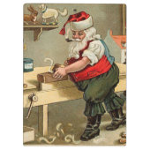 ヴィンテージサンタクロースのクリスマスワークショップ クリップボード (裏面)