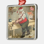 ヴィンテージサンタクロースのクリスマスワークショップ メタルオーナメント (左)