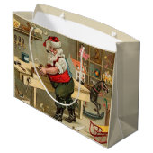 ヴィンテージサンタクロースのクリスマスワークショップ ラージペーパーバッグ (裏面アングル)
