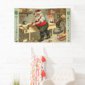 ヴィンテージサンタクロースのクリスマスワークショップ 横断幕 (インサイチュ)
