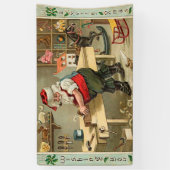 ヴィンテージサンタクロースのクリスマスワークショップ 横断幕 (縦)