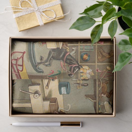 ヴィンテージサンタクロースのクリスマスワークショップ 薄葉紙 (ギフト)