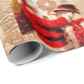 ヴィンテージサンタクロースのクリスマス包装紙 ラッピングペーパー (ロールコーナー)