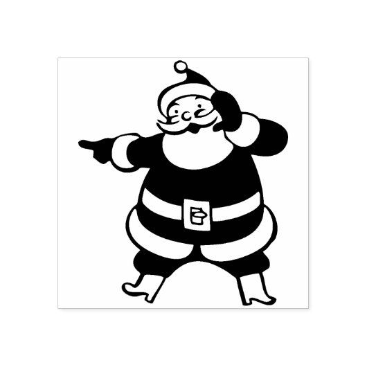 ヴィンテージサンタクロースのゴム印 ラバースタンプ (インプリント)