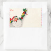 ヴィンテージサンタクロースのステッカーへ/ステッカーから 長方形シール (バッグ)