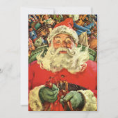 ヴィンテージサンタクロースのスレイジクリスマスパーティー 招待状 (正面)