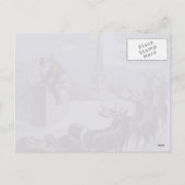 ヴィンテージサンタクロースのトナカイそりの葉書 シーズンポストカード (裏面)