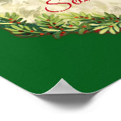 ヴィンテージサンタクロースの季節のご挨拶 ポスター (角)